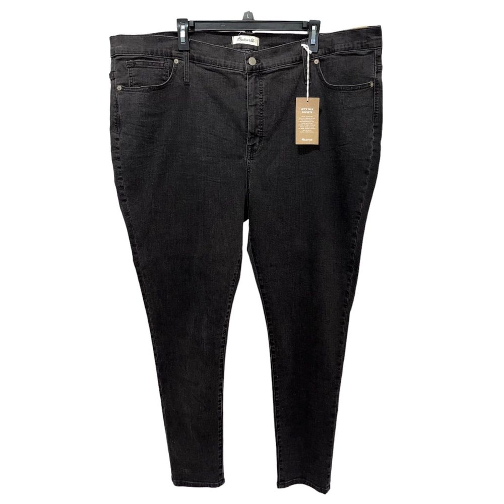Madewell NWT Women's 9" High-Rise Skinny Jeans in Lunar Black W37